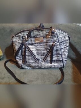 Textured Black & White Crossbody Juicy Couture Bag